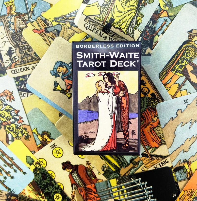 Full English Borderless Edition Smith-Waite Tarot Cards GamePortable Friend Party Playing Board Game Cards 4P