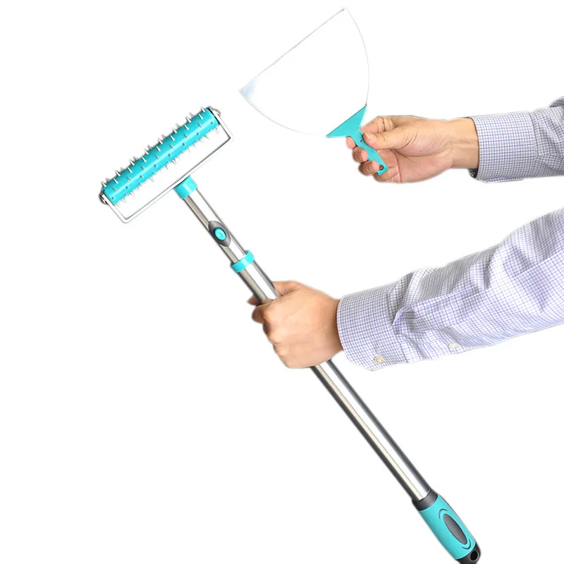 hardware-latex-paint-roller-with-stainless-steel-needle-roller-nail-roller-stainless-steel-spatula-multi-function-free-switching