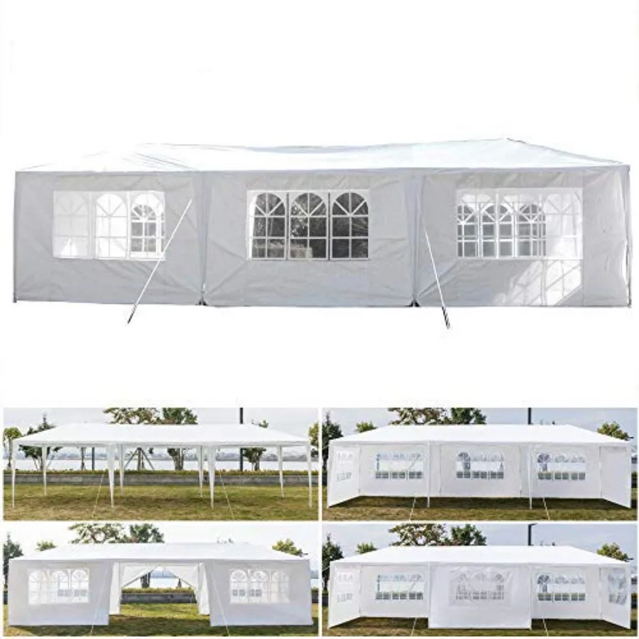 

Тент-шатер для мероприятий 3х9 м (10'x30') с 8 съемными боковыми стенками, улучшенный утолщенный каркас из стальных труб