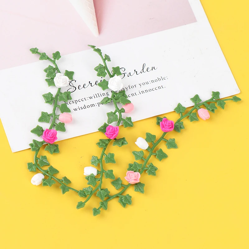 1:12 Dollhouse Miniature Rattan Flower Vine Model Garden Decoration Accessories
