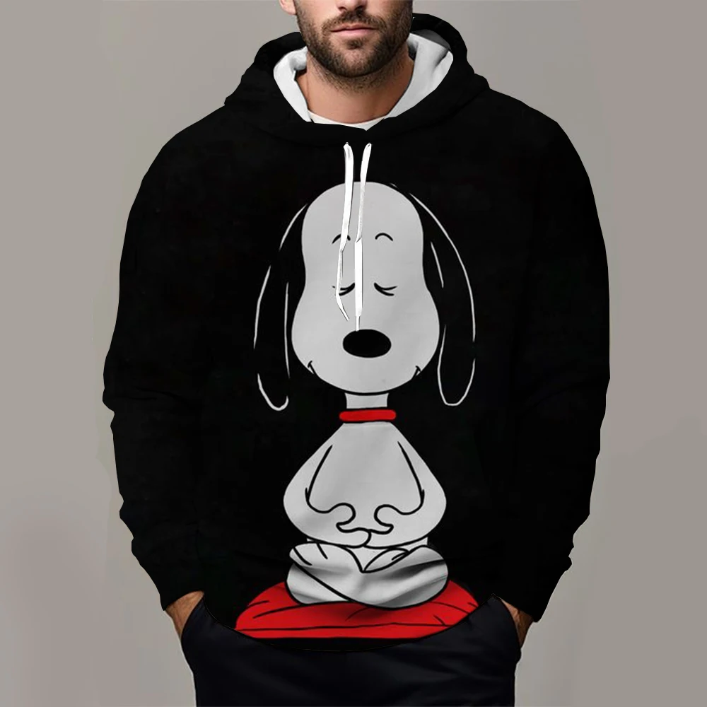 Autumn and Winter Cartoon Men's Hoodie 3D Printed Disney Snoopy Pattern Children's Hoodie Fashion Street Casual Men's Hoodie