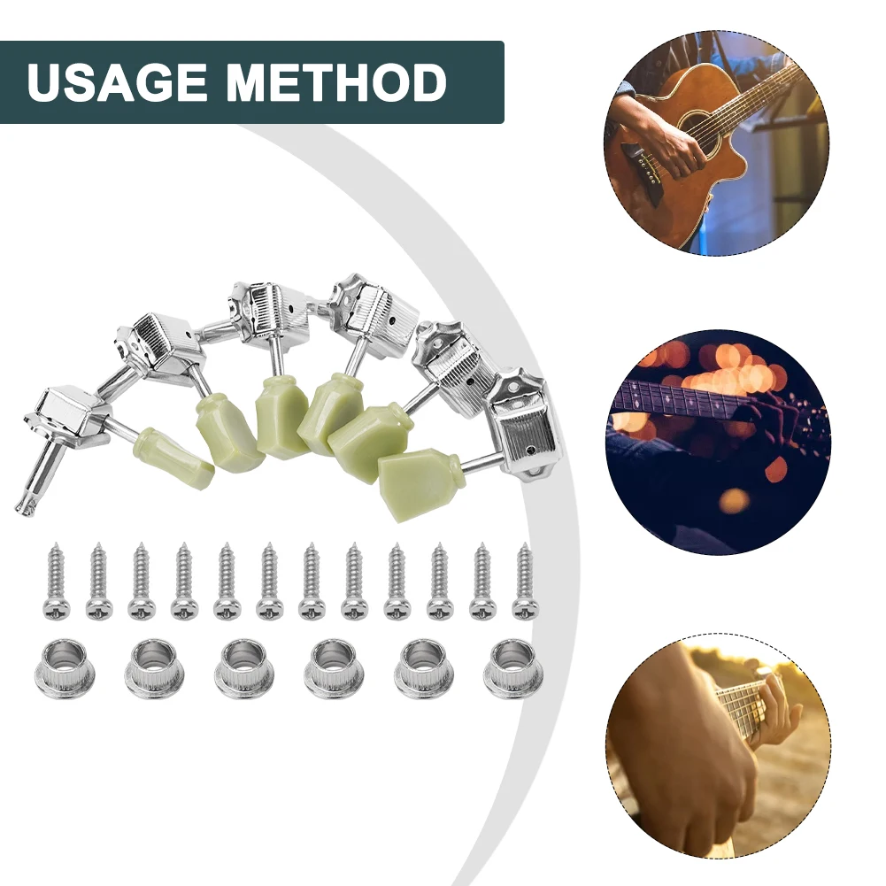 기타 디럭스 튜닝 페그 튜너 머신 헤드, 깁슨 레스 폴 3L 3R 용, 유용한 액세서리 기타 머신 헤드 세트