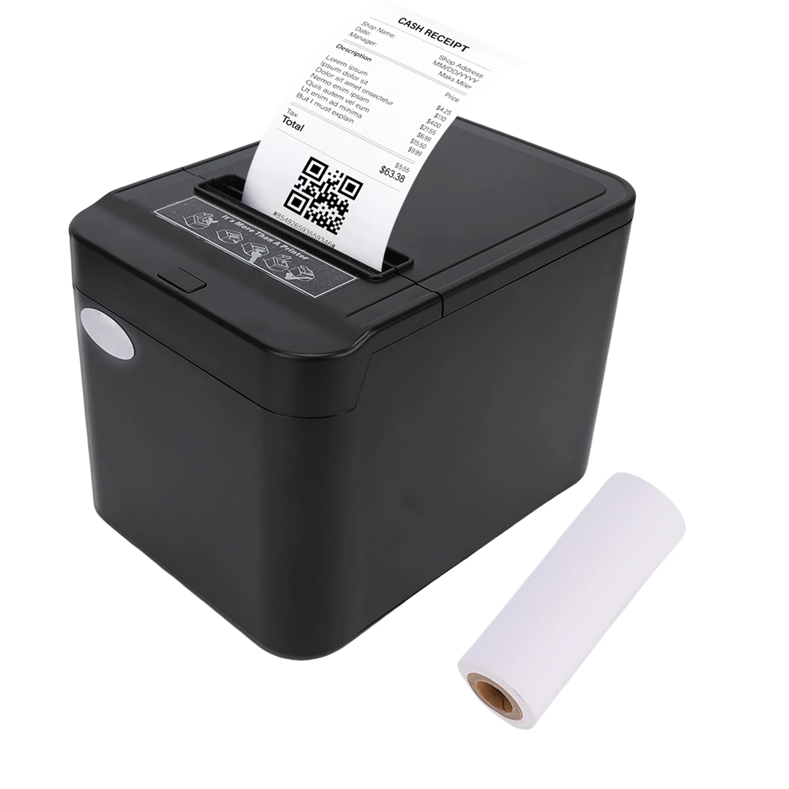 

ZY-Q822 80mm Thermal Receipt Printer Dual Color Printing Desktop POS Printer 72mm Print Width 120mm/s Speed USB + LAN Port