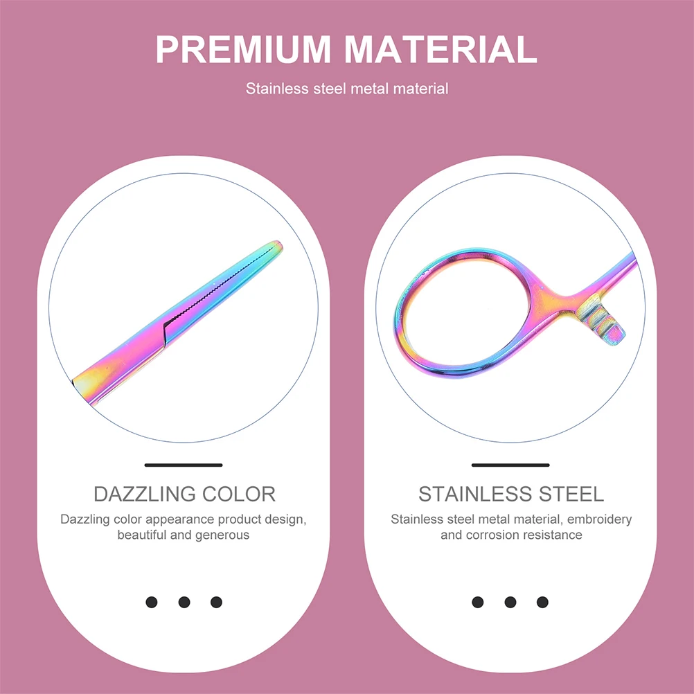 

2Pcs High-Class Stainless Steel Colorful Hemostatic Forceps Pet Grooming Tools for