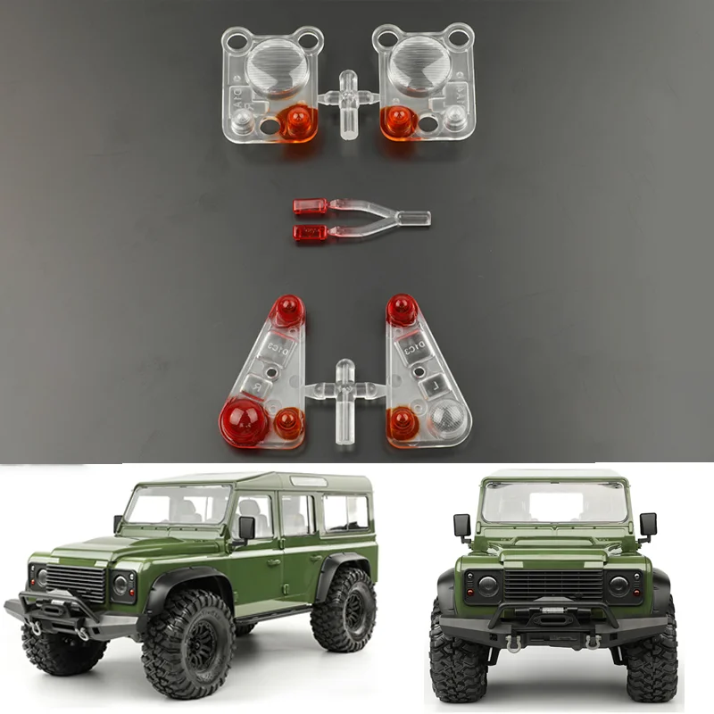 Headlight and Taillight Lens Light Cups for 1/10 RC Crawler Car Traxxas TRX4 Defender RD110 RD90 Upgrade Parts