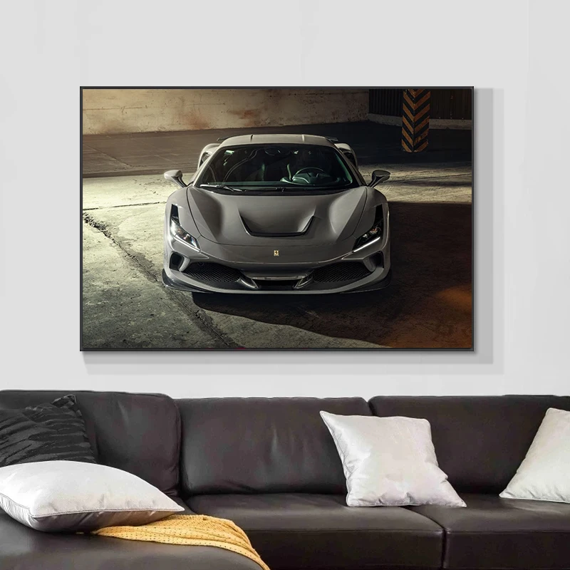 Modern Vintage Painting Ferrari F8Novitec Sunlight and Prints Canvas Poster Wall Art Pictures for Living Room Decor Cuadros