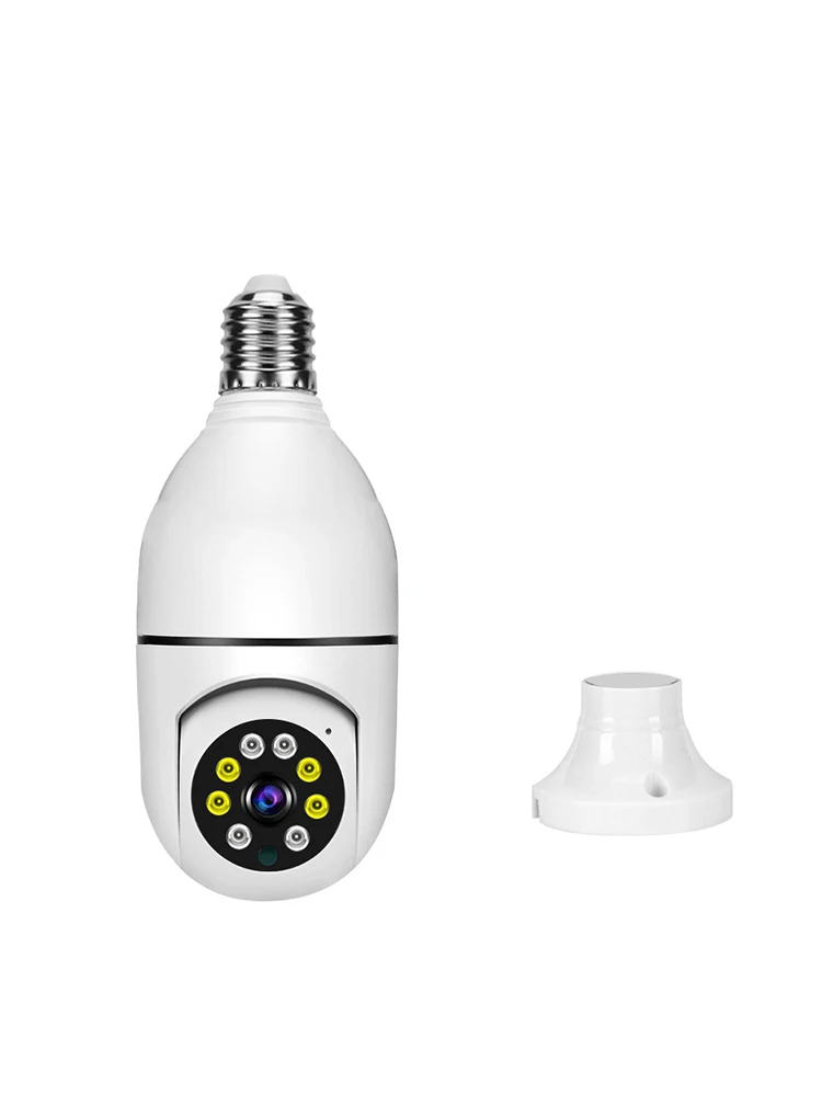 Żarówka z kamerą monitoringu 1080P Wifi E27, kolorowy tryb nocny, obserwacja 360° ° Oto czujnik ruchu z funkcją automatycznego śledzenia osoby, dwukierunkową komunikacją i inteligentnymi funkcjami — 2