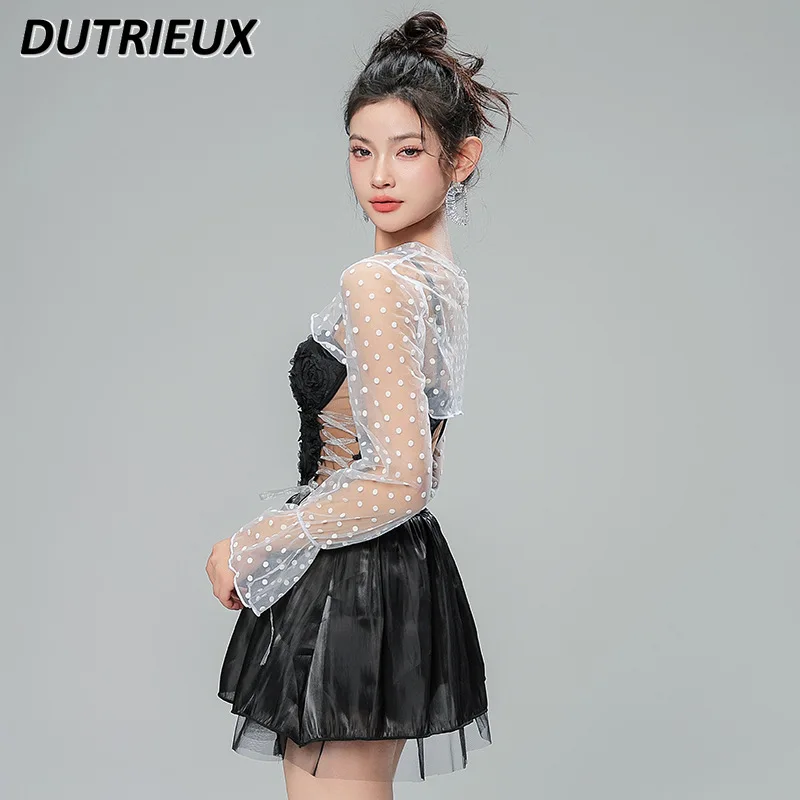 

Luxury Sexy Fairy Lace Tulle Bathing Suit Chest Gathering Steel Bracket Conservative Dress One-Piece Swimsuit Women's Overall