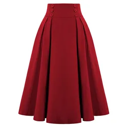 Women's Solid-Coloured Short Skirt Elegant Temperament High-Forked Women's Skirt Retro Fashion Leisure Pleated Belt Pocket Skirt