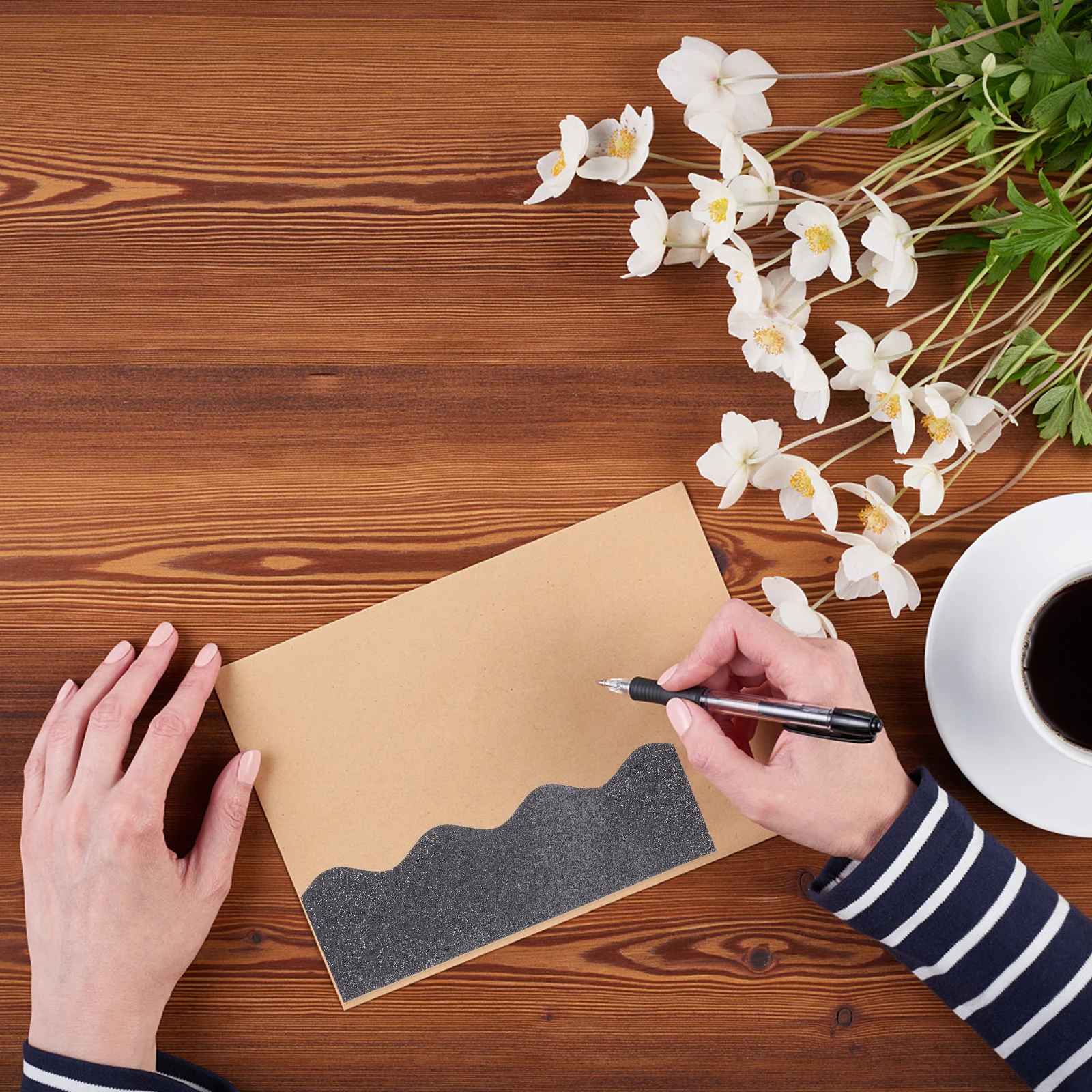 Chalkboard Border Sticker Bulletin Decorations Glitter Grey Paper Blackboard Trim