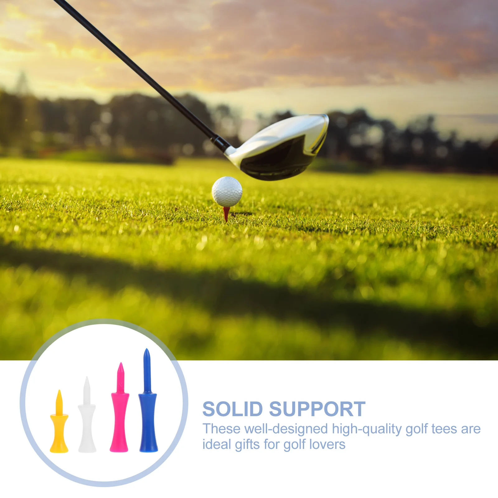 

40pcs Tees Plastic Golf Training Aids Golf Accessories Mini Holders For Golfers Professional Supplies Random Color