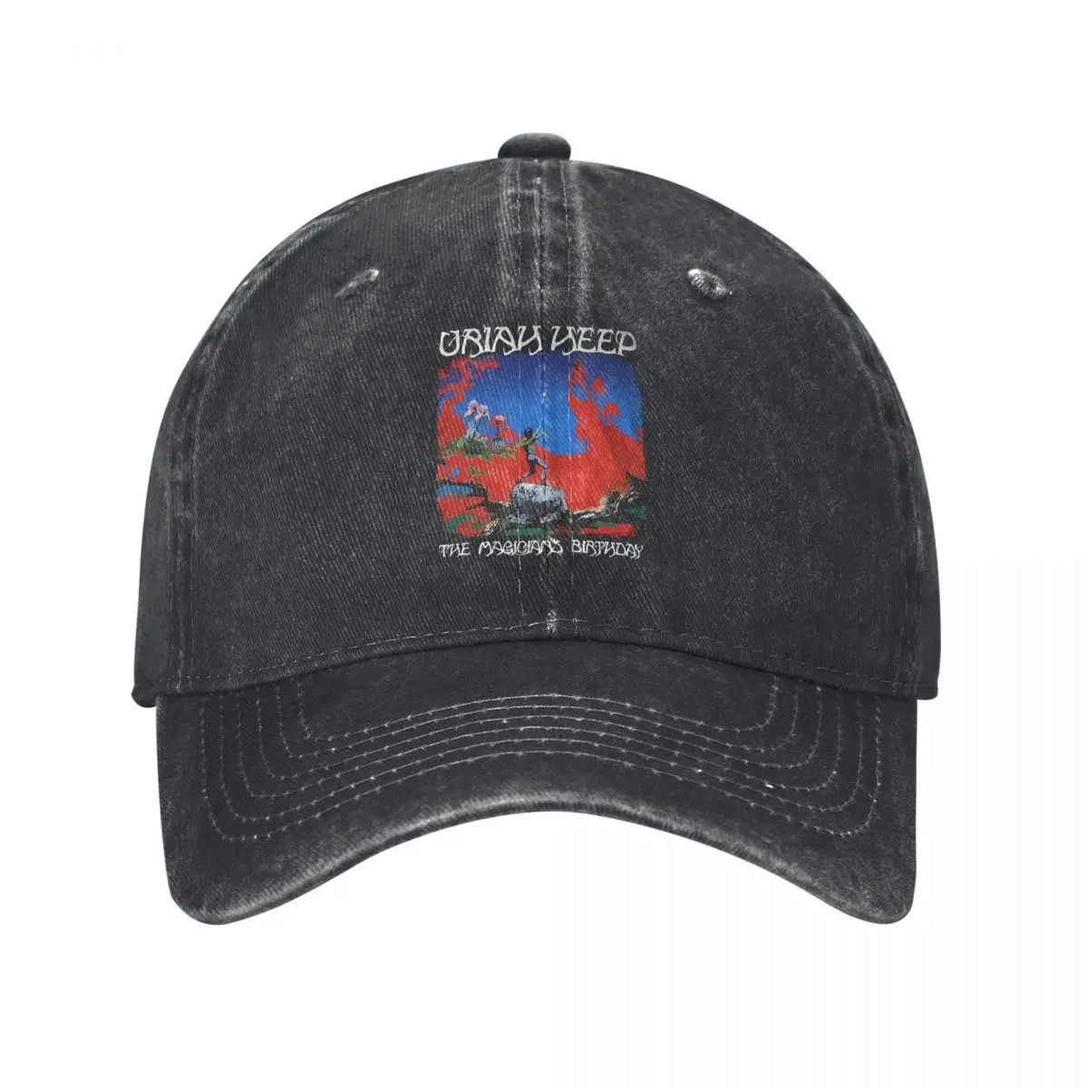

Uriah Heep Magicians Birthday Black denim Hat Durable for All Seasons Men's Cap Women's Baseball Cap