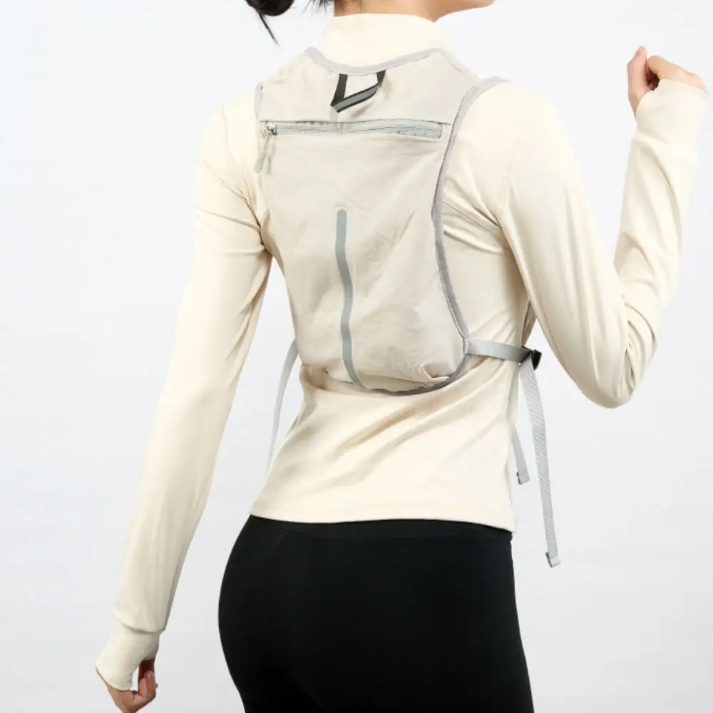 Chest Pack Running Storage Vest Phone Storage Pocket Lightweight Running Hydrating Backpack Waterproof Nylon Reflective