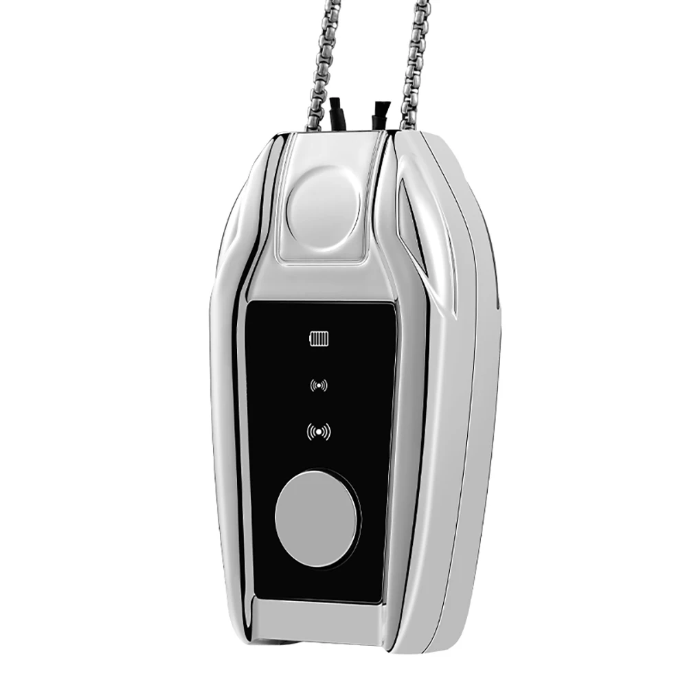 

Hanging Neck Air Purifier Personal Wearable Mini Portable 200 Million Negative Ion Generator Air Purifier 120H Silver