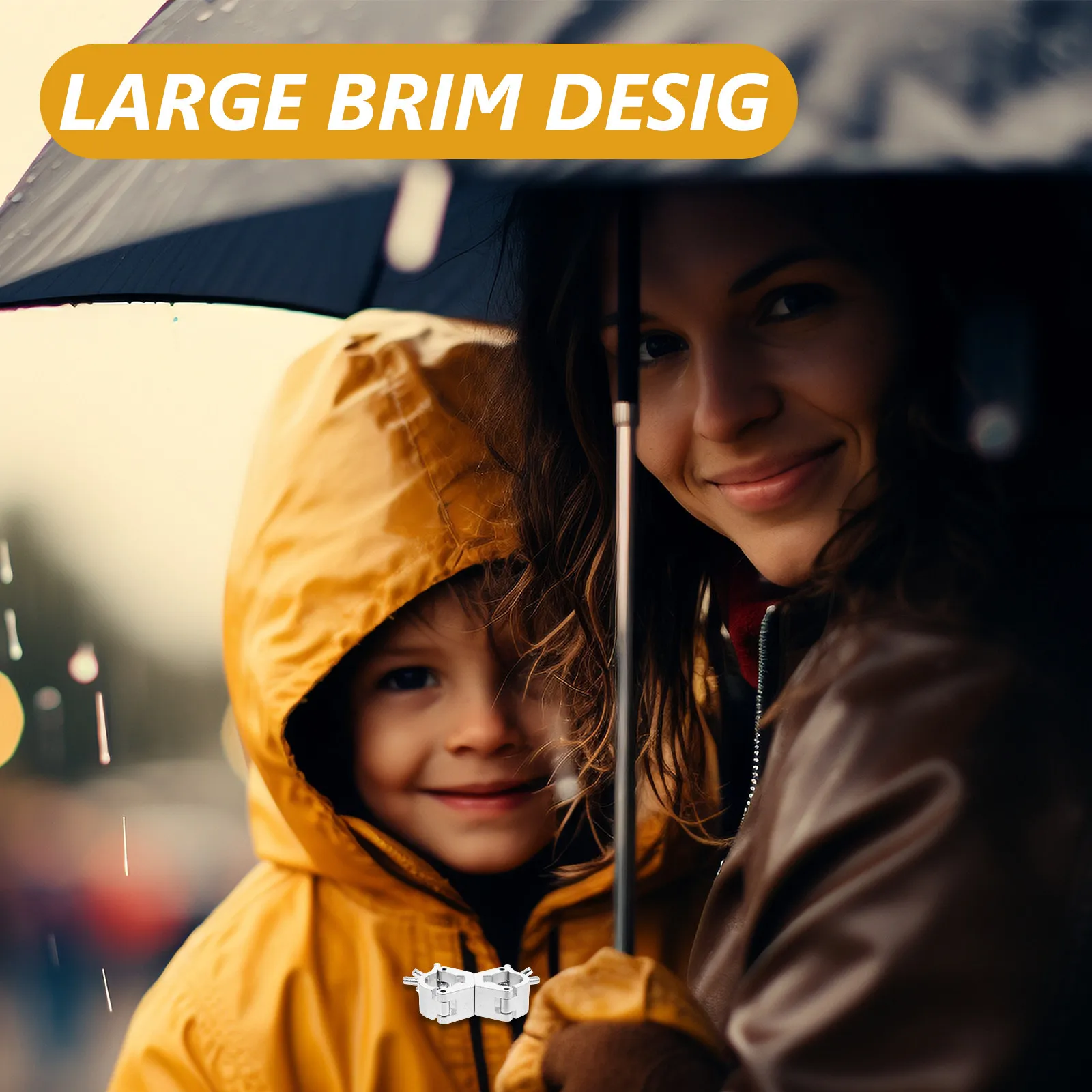 

Waterproof Kids Raincoat for Boys and Girls Cartoon Print Large Brim Rain Poncho with Hood and Backpack Slot Size M