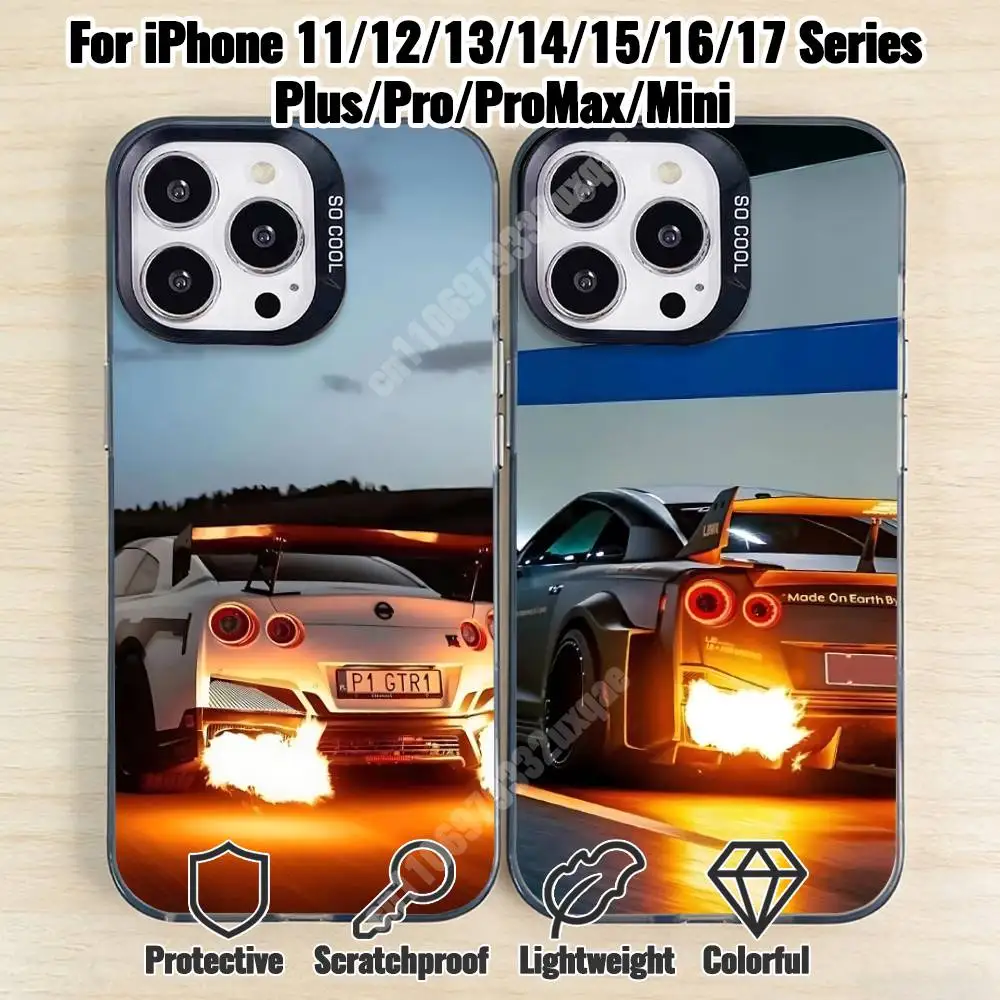 

S-Skyline JDM Racing Car Phone Case for iPhone 17 16 15 14 13 12 11 Pro Plus Max Mini X XS Silicone Hard Cover