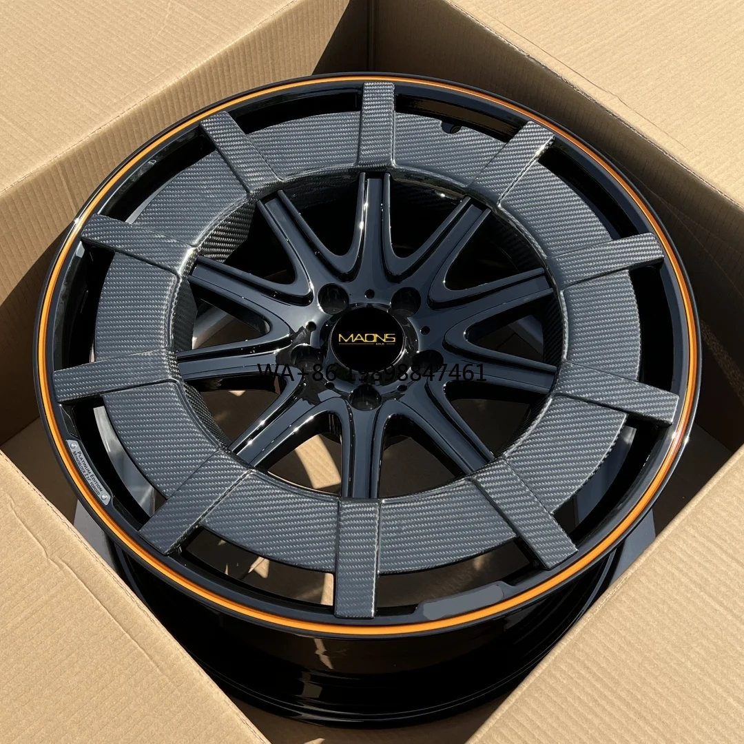 

Колесные диски Wheelshome 8124F-Carbon High Performance 22/23/24 дюйма, разноширокие, 5-112, с центровым отверстием 66.56, черные + карбоновые, для BBS