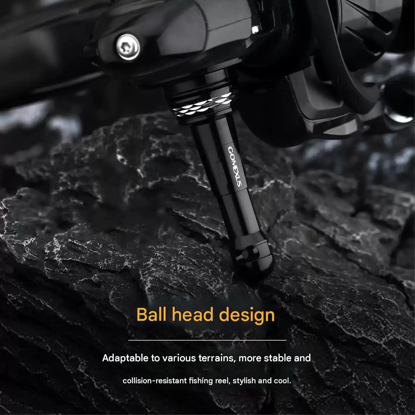 Gomexus 42mm Aluminium Rollenständer R1 für Shimano Daiwa Spinnrollen 2500-5000 mit Ausgleichsschutz – Detail 4