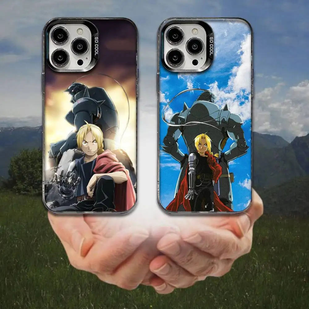 

FULLMETAL ALCHEMIST Phone Case For iPhone 16,15,14,13,12,11,8,7,Pro,Max,Plus,Mini,XS,SE Anti Fall Black Matte Hard