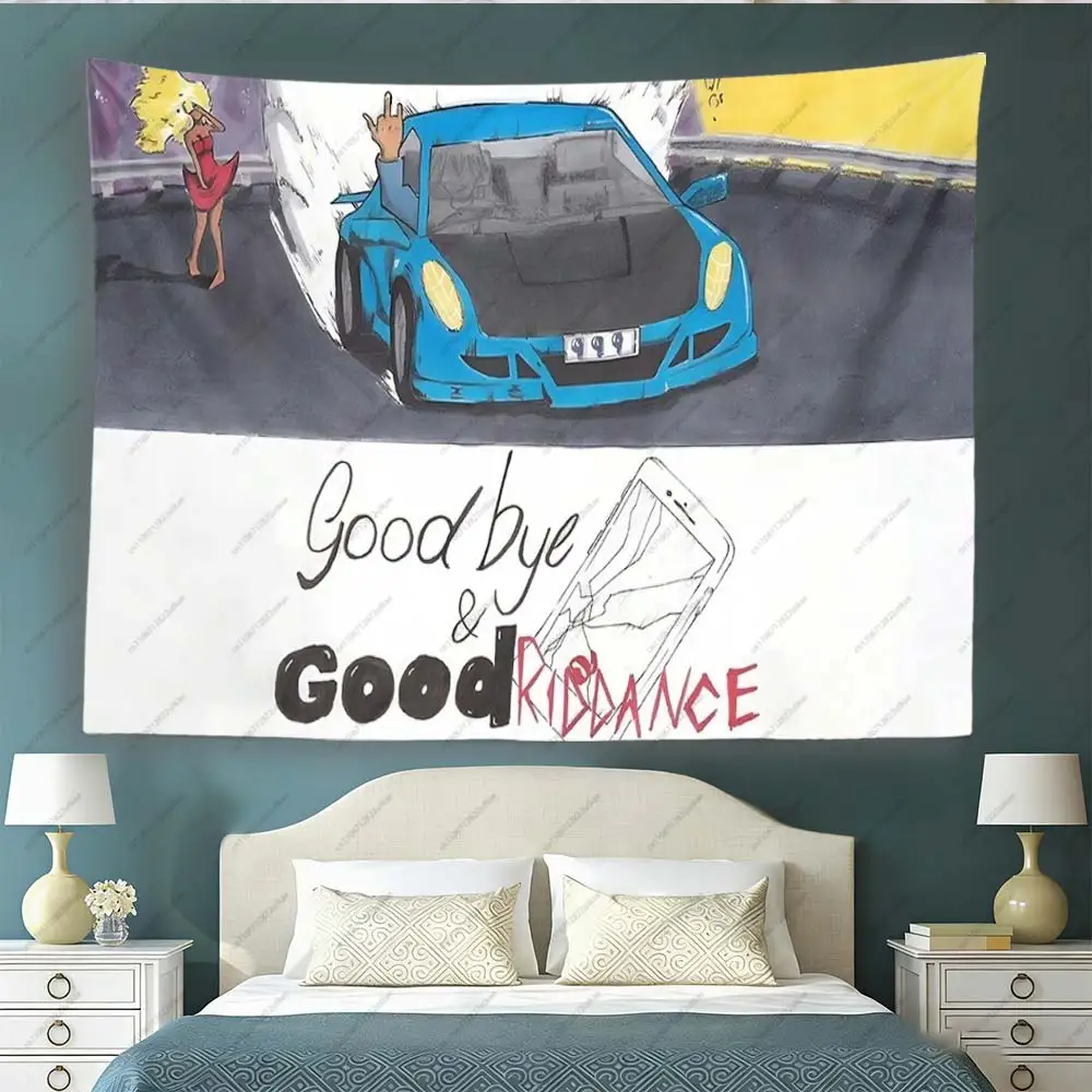 1pc Good R-Riddance Rap Music Flag Classical Music Tapestry Poster Banner For Bar Beer …House College Dorm Room Man Cave