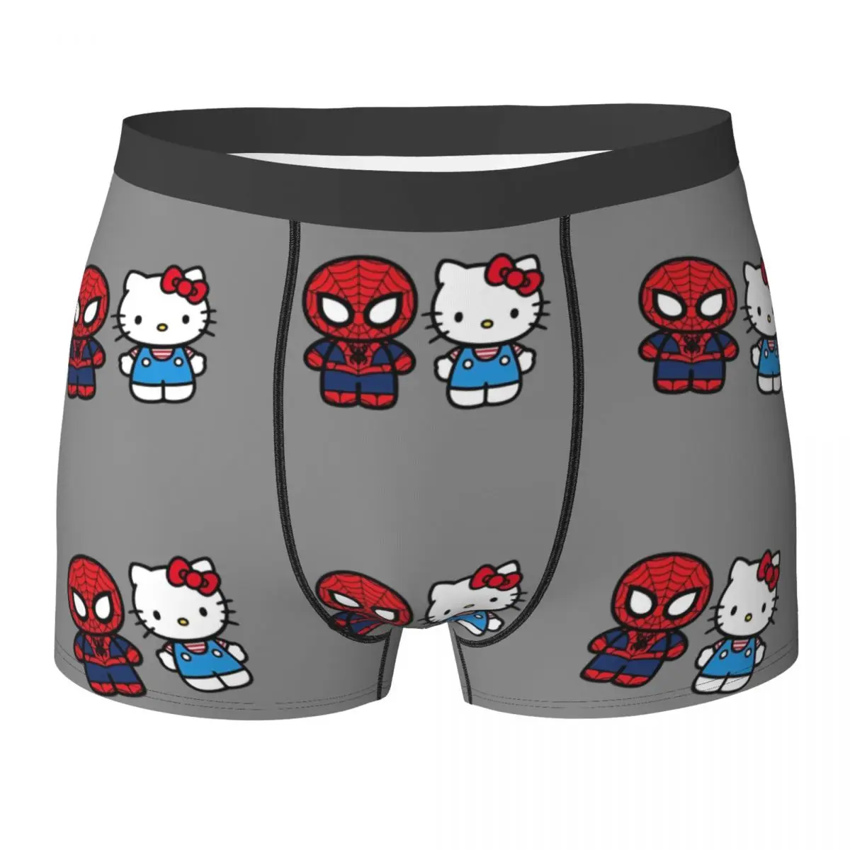 

Hello Kitty Cartoon Spiderman Underwear Men Shorts Briefs Classic Boxershorts Quality Custom Oversize Panties