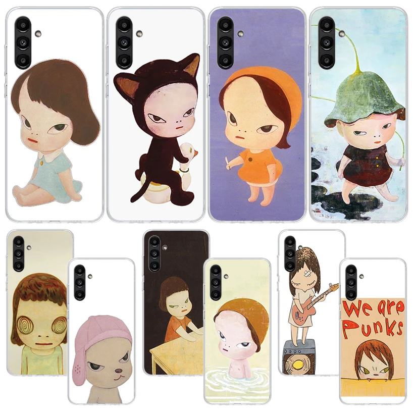 Y-Yoshitomo Nara Phone Case For Samsung Galaxy A15 A14 A13 A12 A16 A55 A54 A53 A52 A35 A34 A33 A32 A25 A24 A23 A22 A05S A04S