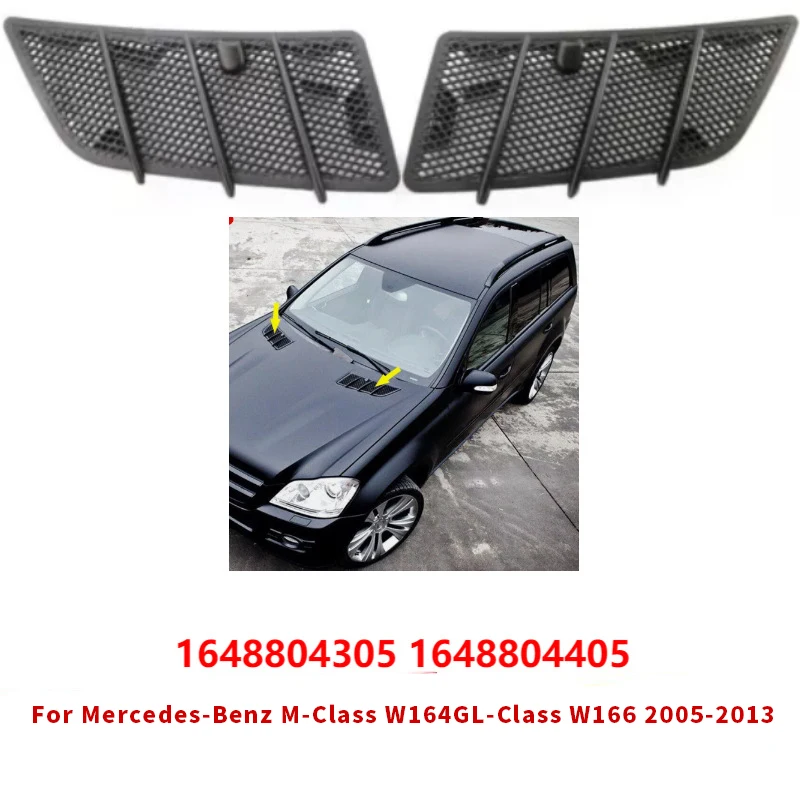 

2 шт. для Mercedes-Benz M-class W164GL-class W166 2005-2013, решетка капота, сеть воздуховыпускных отверстий 1648804305 1648804405