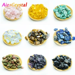 Reiki Healing Natural Gravel Stones and Crystal Crafts Quartz Amethyst Polished Rock Mineral Specimens Home Aquarium Stone Decor