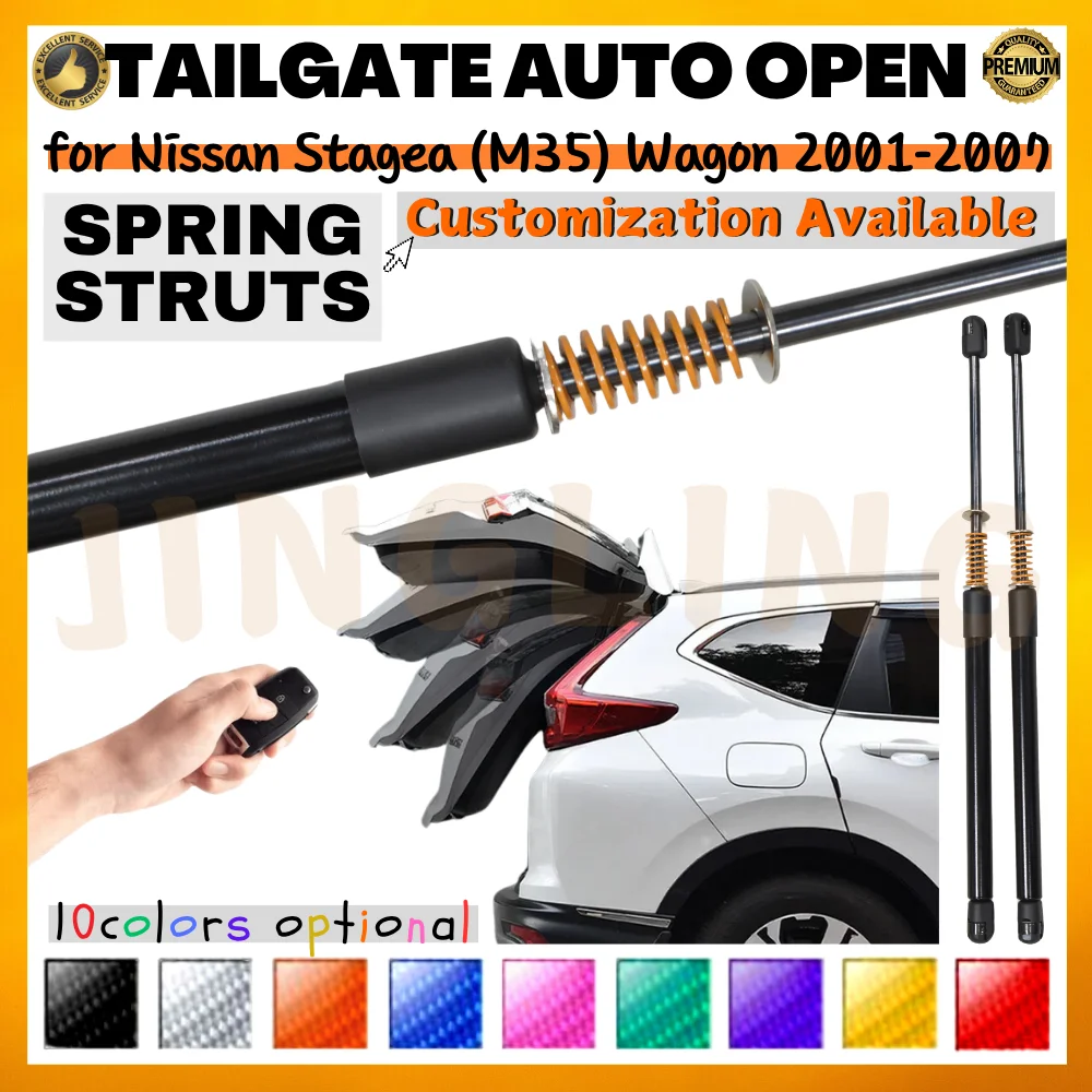 

Qty(2) Trunk Struts with Spring for Nissan Stagea (M35) Wagon 2001-2007 Rear Tailgate Boot Lift Supports Shock Absorbers