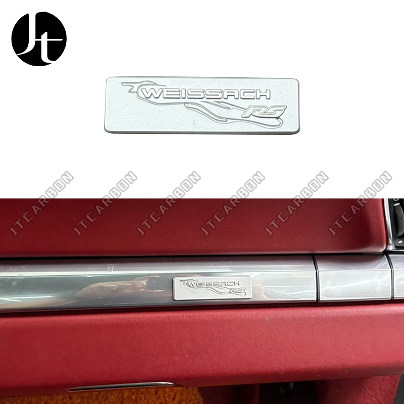 

For Porsch 991 992 WEISSACH GT3RS Interior 3D Metal Logo Car Sticker Badge Car Sticker Carrera 4S Turbo Targa GT3