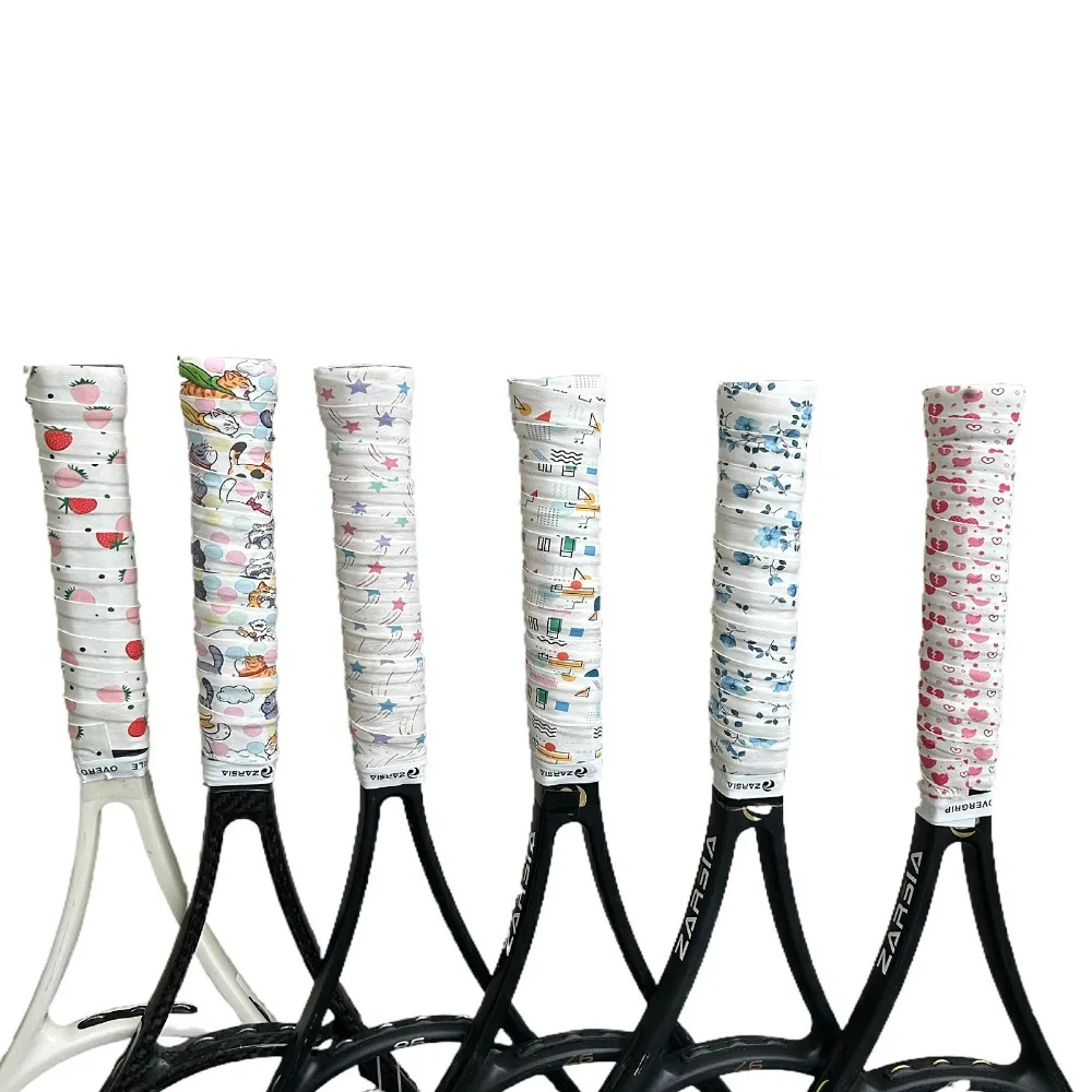 

3D-печать, ручка для пота, липкие прочные теннисные ручки, милые яркие цветные ленты для ручки для бадминтона, удочка