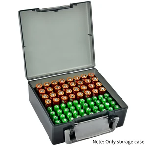 El soporte del organizador de almacenamiento de baterías contiene 72 baterías AAA AAA, contenedor de garaje de caja de caja de baterías, dispensador de organización de cajones caseros 10 Mejores estuches de batería de ventas AA - №10