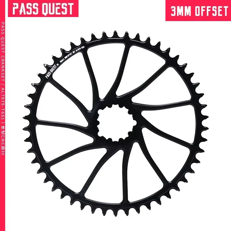 

PASS QUEST (3MM Offset) 28T-38T for DUB Round Narrow Wide Chainring Only Supports AXS 12 speed chains Bicycle Accessories