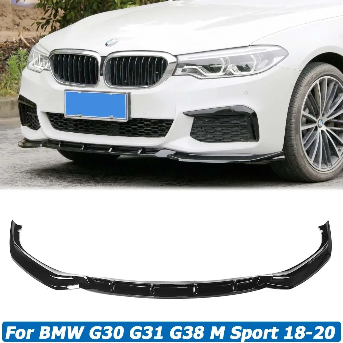 

For BMW 5-Series G30 G31 G38 540i M Sport 2018-2020 Front Bumper Lip Spoiler Splitter Body Kit Deflector Guards Car Accessories