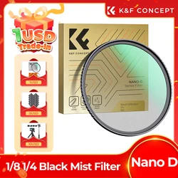 K&F Concept 49-82mm 1/8 1/4 Black Mist Diffusion Filter Soft Green Film Camera Len Filters for Nikon Canon Leica Nano-D Trade-in