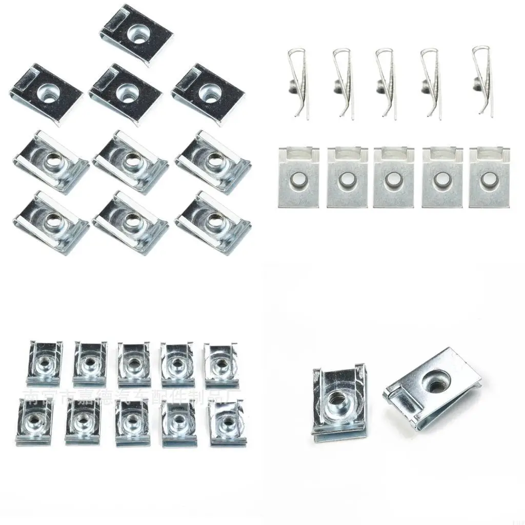 F1CF Rustproof Stainless Steel License Plate Clips Anti Theft Design Secure Mounting Hardware for Auto Motorcycle