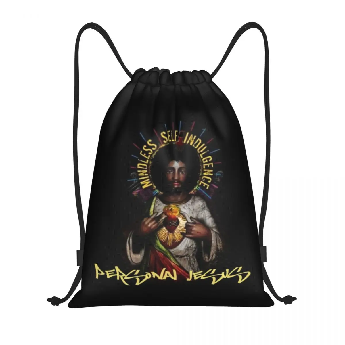 Custom Mindless Self Indulgence Personal Jesus Drawstring Bag Women Men Lightweight Electro Sports Gym Storage Backpack