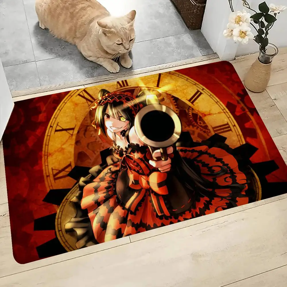 Tokisaki Kurumi Floor Mat Retro Multiple Choice Living Room Kitchen Rug Non-Slip Modern Home Decor