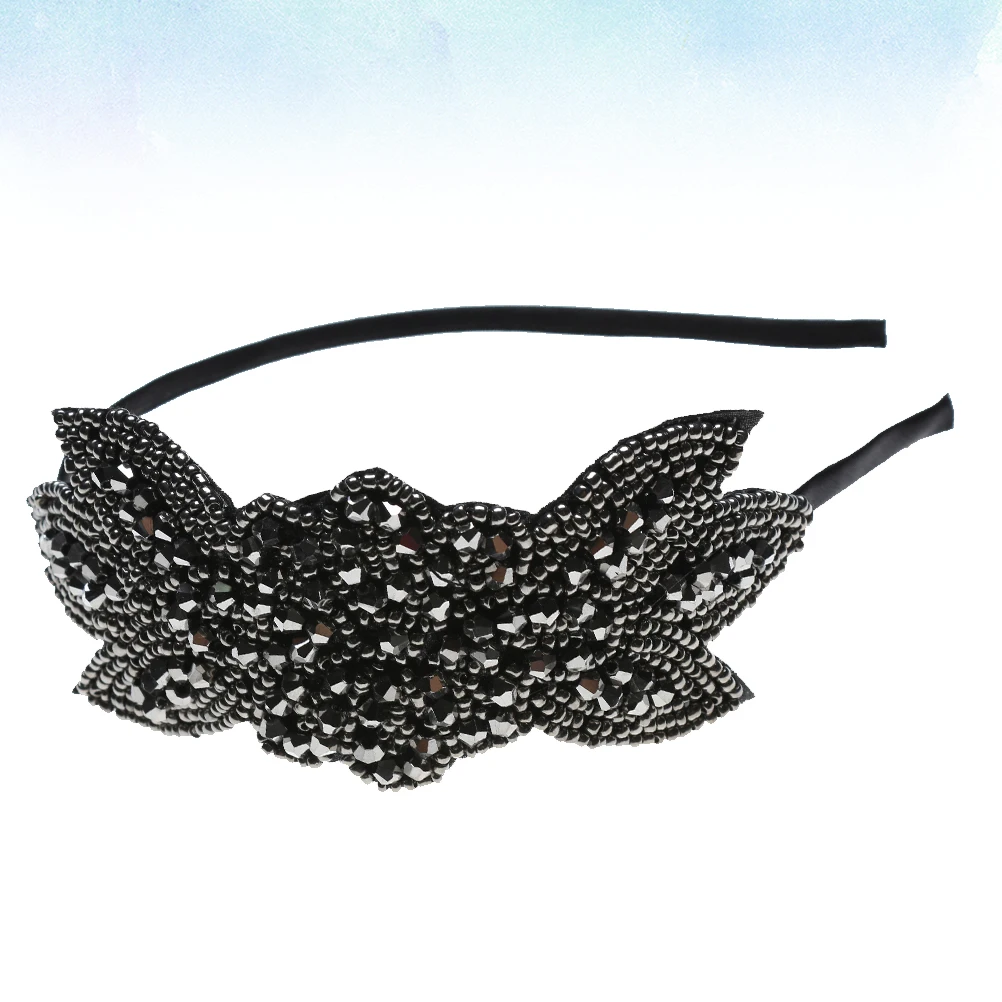 

Vintage 1920S Beaded Headband for Women Party Hair Hoop Wedding Bride Performance Accessory Retro Sparkly Hair Decor