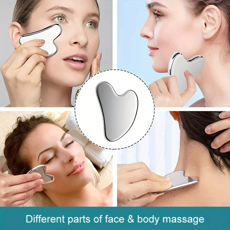 Kit de Gua Sha e Rolo Facial de Gelo – Ferramenta Facial Refrescante para Redução de Inchaço e Cuidados com a Pele 3 Peças de Beleza