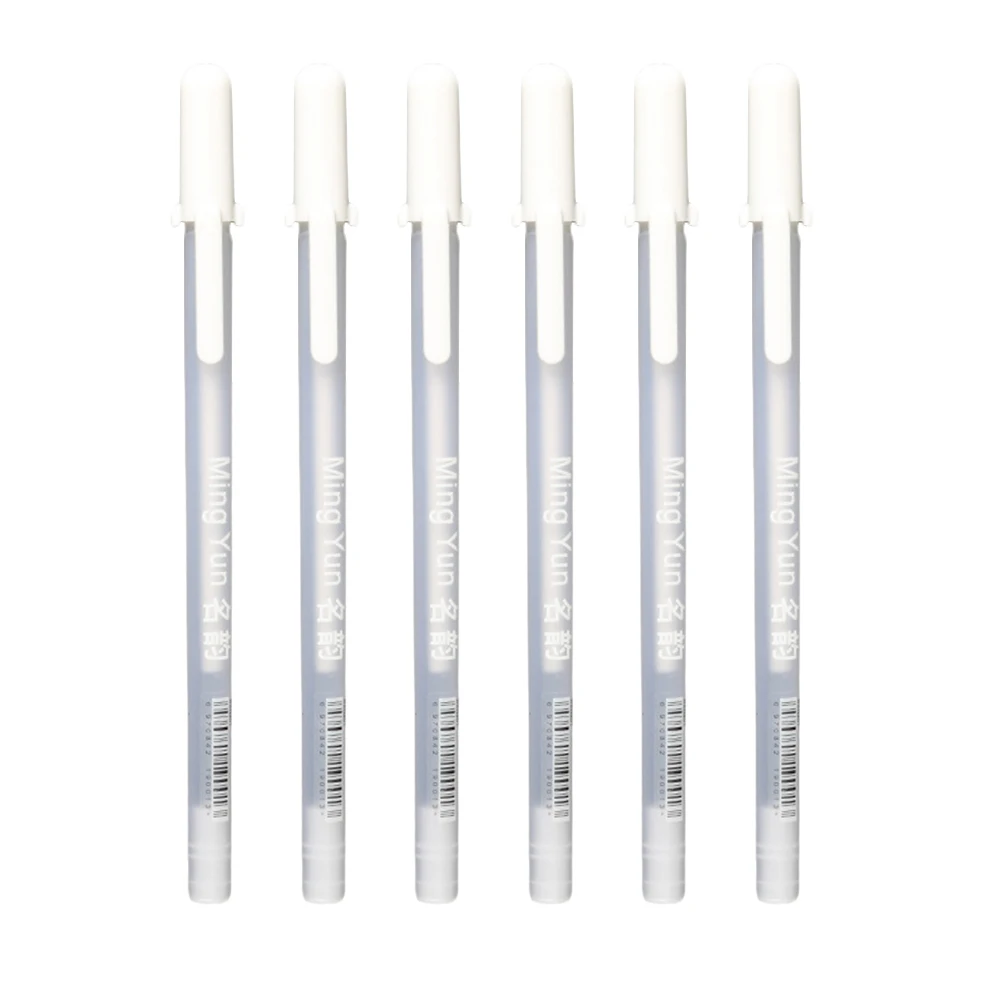 

6 Pcs White Oil Based Paint Pen Markers Tips that Works on Glass Wood Metal Rubber Rocks Stone Crafts Tools