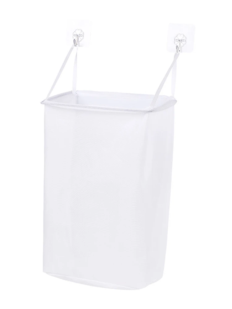 Mesh Laundry Hamper | Foldable Hanging Clothes Storage Basket | Portable Space Saving Storage Bag Cl