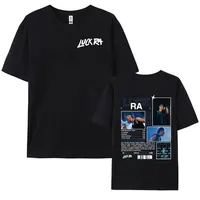 Camisetas de rapero Luck Ra 2025 Tour Merch para hombre, camiseta informal de manga corta de algodón 100% de gran tamaño, camiseta Retro de música Pop Unisex