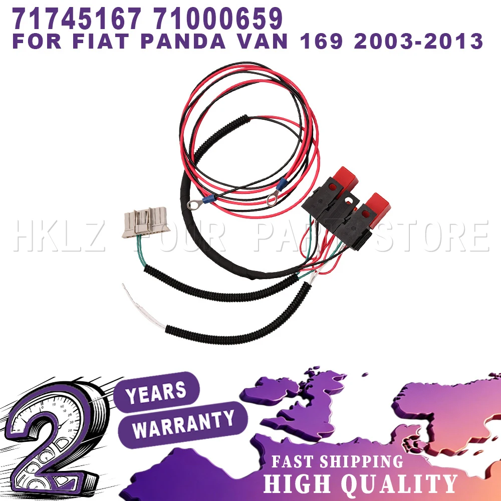 New For Fiat Panda Van 169 1 Set Fari Anabbaglianti Repair Connector Wiring Harness Kit Easy Installation car accessories