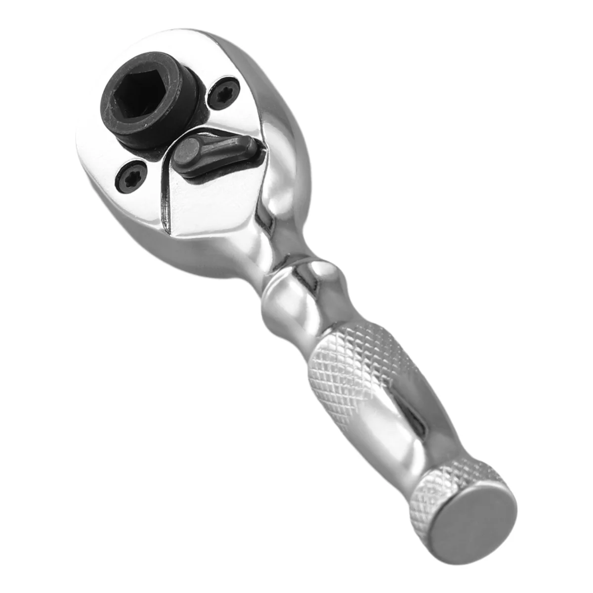 Kunci Ratchet Mini 2 in 1 Gagang Ganda dengan Dua Mata Obeng, Alat Perbaikan Tangan SSQ