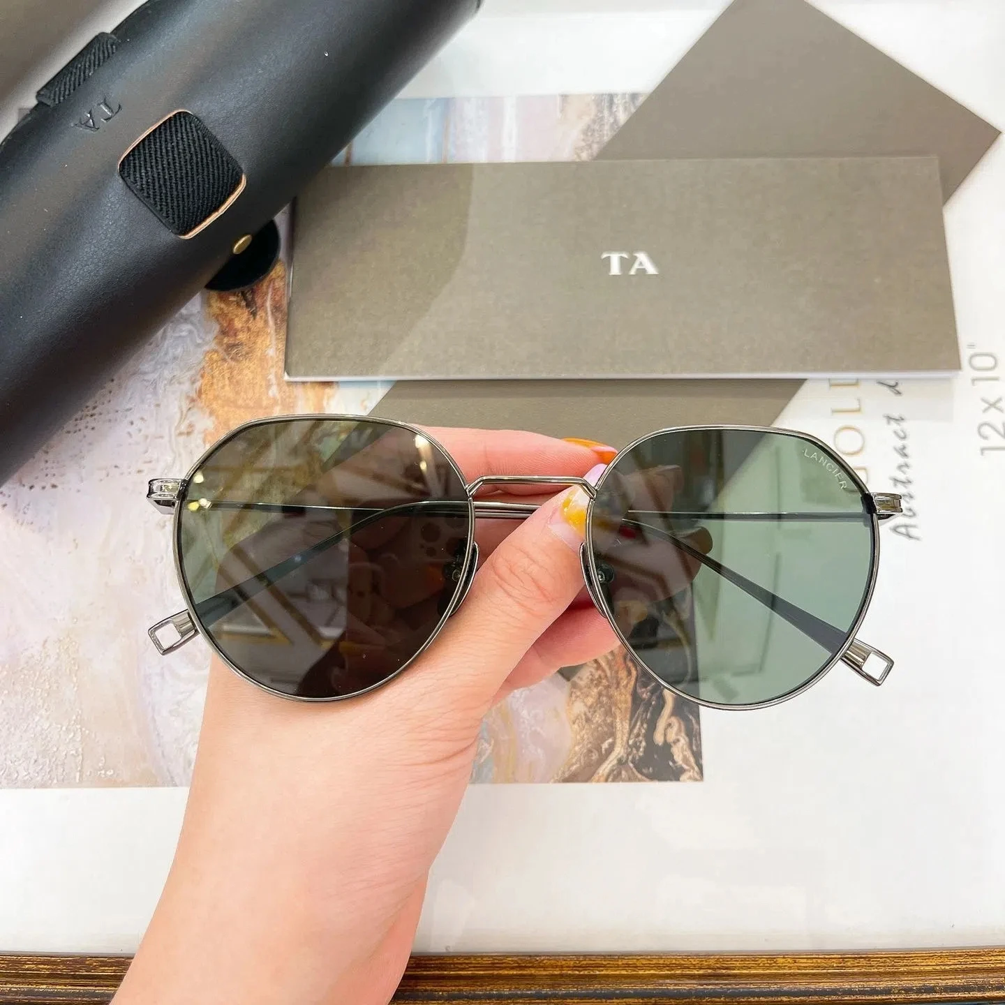 

Original Factory For DIYTA DT LANCIER DLX420A With Brand Box Dark Green Lenses Luxury Design Alloy Frame Men Women Sunglasses