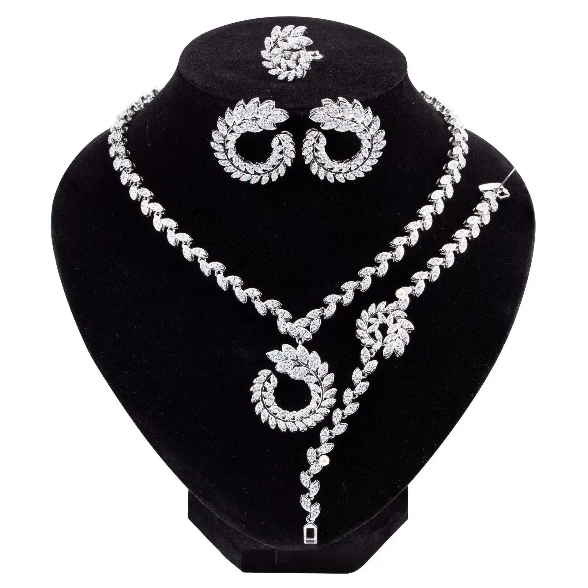 4PCS Wedding Jewelry Set Cubic - đánh giá và giá Women Fashion Uae
