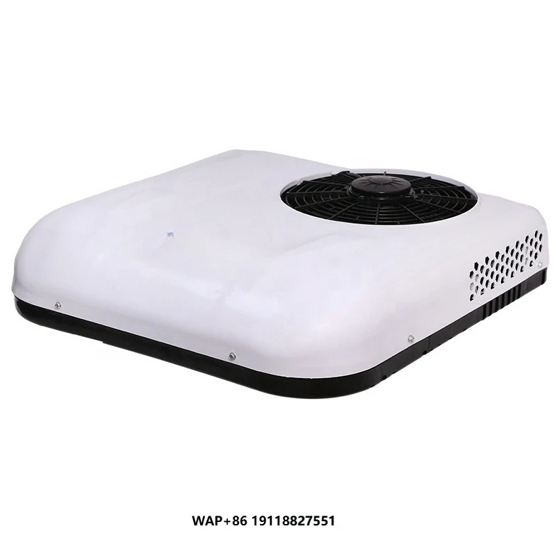 مكيف هواء على السطح مكيف هواء 12 فولت لشاحنة RV قافلة جرار كابينة تعمل بالبطارية تيار مستمر 12 فولت 24 فولت #1