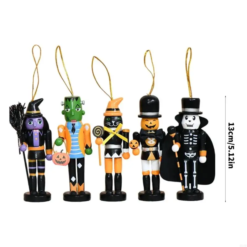 Skelett Nussknacker Halloween Dekoration Holz Nussknacker Figuren Desktop Dekorationen für Home Party Dekorationen B03E – Detail 6