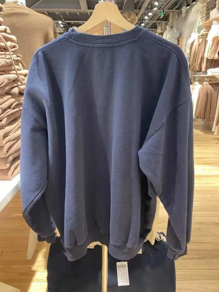 Felpe Casual da donna con stampa polo 2023 autunno moda O collo felpe a maniche lunghe pullover larghi femminili